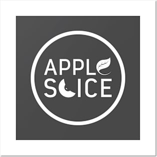 Apple Slice Circular Mono Posters and Art